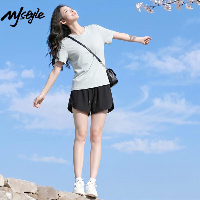 MJ STYLE Women's Cool-Feel Pique Fitted T-Shirt