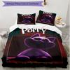 Set copripiumino 3 pezzi (1*Copripiumino + 2*Federe, Senza Nucleo), Set Biancheria da Letto Morbido All‑Season con Stampa Poppy Playtime, Regalo Decorazione Camera da Letto