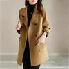 Cotton Woolen Coat Women's New Autumn and Winter Thickened Korean Version Slim and Thin Medium and Long Woolen Coat