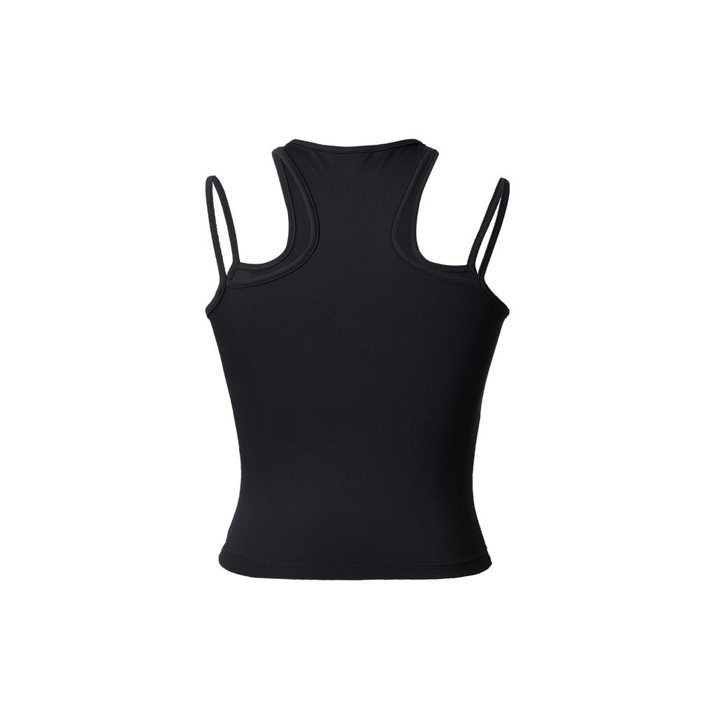 Nike Canotta da donna senza maniche girocollo con logo monocolore Dri-FIT Nera DX6488-010