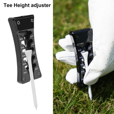 Golf-Tee-Höhenversteller mit Golf-Divot-Reparaturwerkzeug, 3-in-1-Karbonfaser, grüne Divot-Gabel, Tee-Höhenversteller, Elevator, Golf-Tee-Halter