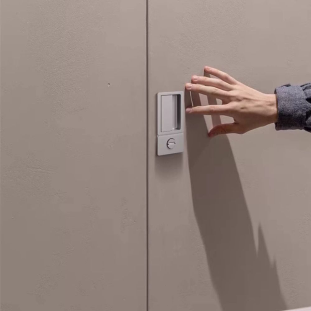 Design Senza Maniglia Serratura Magnetica per Porte Finitura Nera Maniglia a Incasso Porte Interne