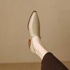 Fashionable Versatile Mid Heeled Women's Thick Heeled Women's Shoes Spring New Style Pointed Elegant Simple Women's Shoes