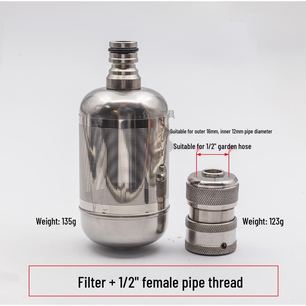 304 Stainless Steel Inlet Filter Mesh: High-Pressure Car Wash Accessory, 1/2-Inch Pipe