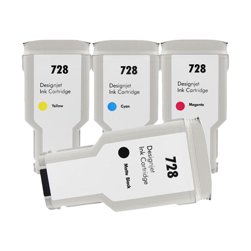 Compatible HP 728 Ink Cartridge 4-Color Set
