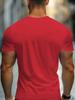 Men's 100% cotton casual sports loose oversized Focus print round neck short sleeved T-shirt top