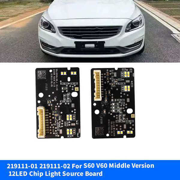 Paar 21911101 & 21911102: Kompatible 12-LED-Mittellichtquellen-Leiterplatten für Volvo S60/V60.