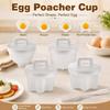 4PCS Heart Round Flower Poached Egg Cooker PP Boiled Egg Maker Egg Poacher Cup  Breakfast Cooking
