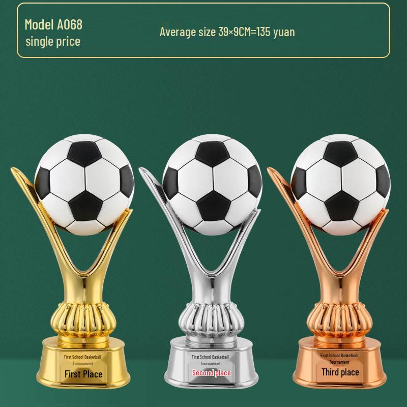 Custom Crystal Football Trophy - 2025 Golden Boot Top Scorer Award (Extra Large)