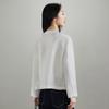 SOFSIL Women's Linen Blend Round Neck Short Jacket