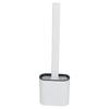 Wall Mounted Deep Cleaner Bathroom Toilet Brush and Quick Drying Holder Set with Long HandleWhite