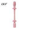 Seamless One Piece Teether Baby Silicone Teething Toy, Food-Grade Bite Soother for Gum Food Grade Relief, Anti-Finger Biting Chew Stick, Infant