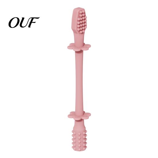 Seamless One Piece Teether Baby Silicone Teething Toy, Food-Grade Bite Soother for Gum Food Grade Relief, Anti-Finger Biting Chew Stick, Infant