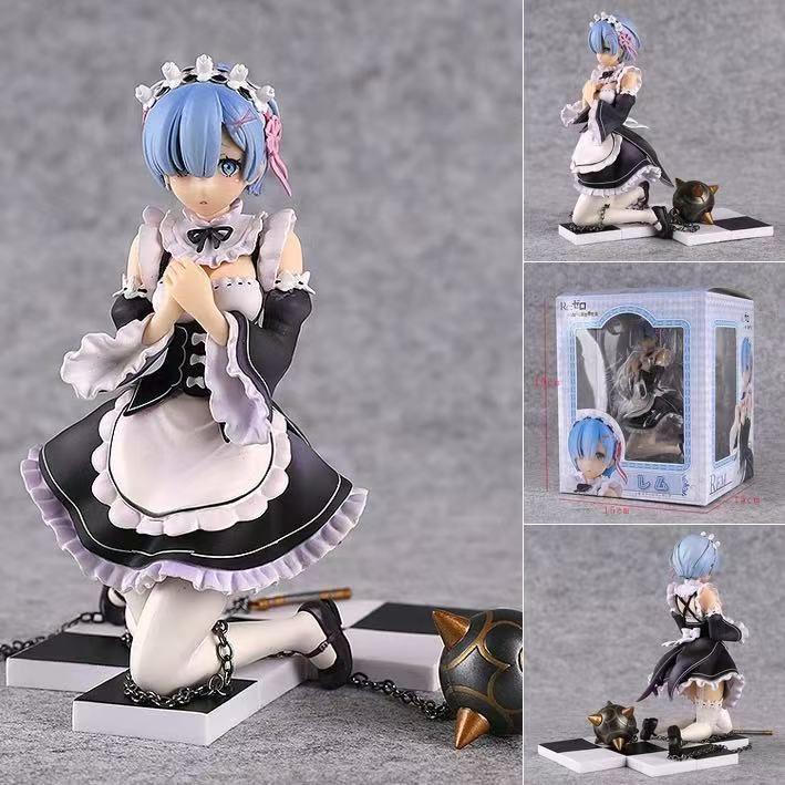 [USED] Re:Zero Rem Kneeling Figure 1/9 Scale Overseas Figure
