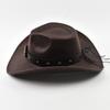 Vintage Big-edge Western Cowboy Hat For Men WomenGentleman Cowgirl Jazz Hat Cloche Church Caps Sombrero Hombre