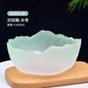 Glass Bowl Gradient Salad Bowl Fruit Large Pink High Value Small Round Salad  Lotus Fog Bowl Kitchen Tableware