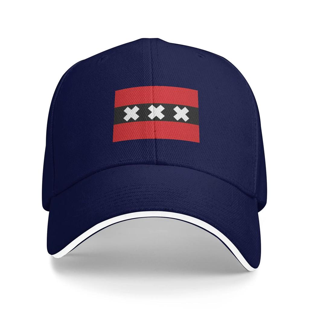 Flag of Amsterdam Baseball Cap  Outdoor Sport Adjustable Hip Hop Hats Unisex Unisex Fitted Retro Custom DIY Baseball Caps
