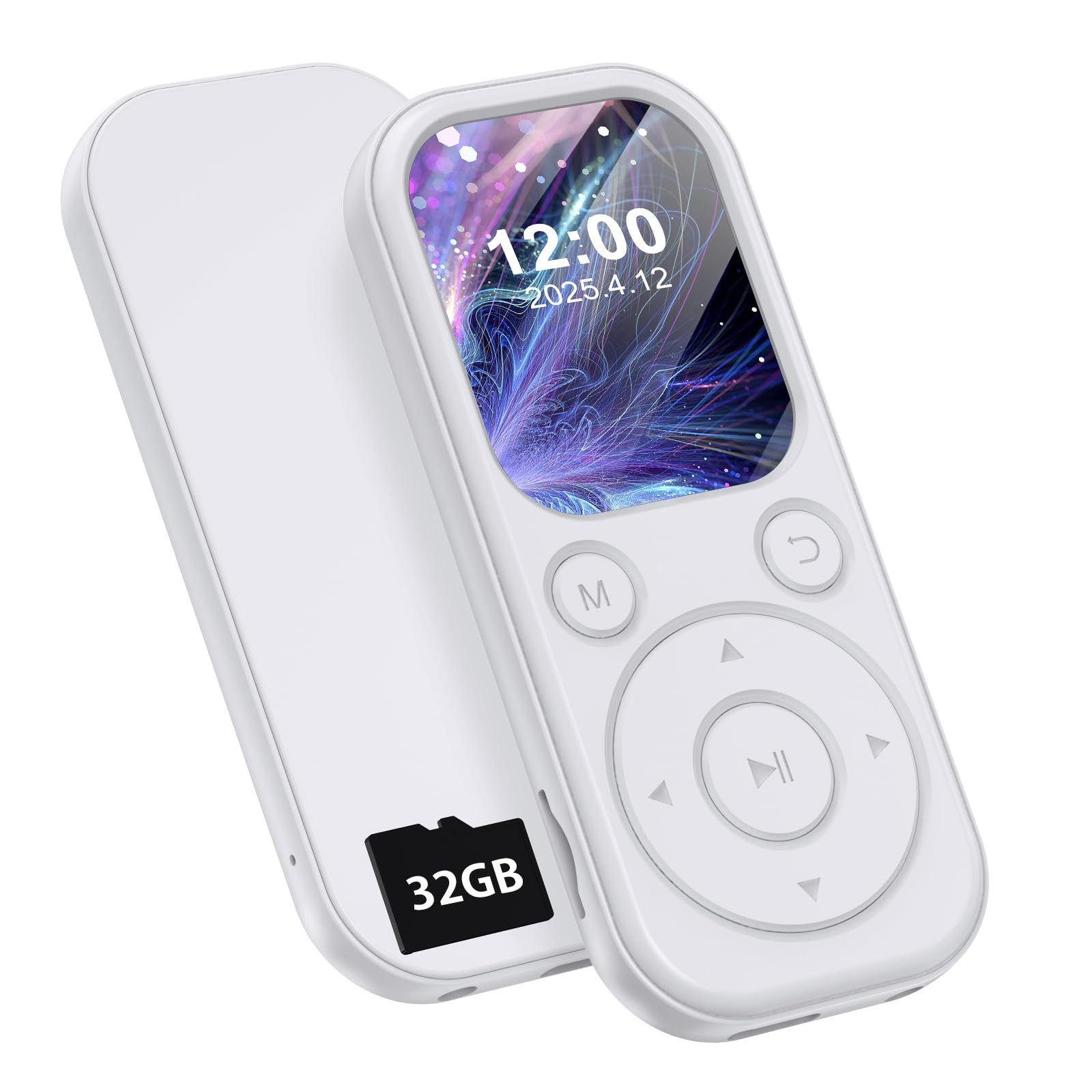 

32GB Portable Digital MP3 Player with Bluetooth 5.3 [26g Industrial Model], Lossless Sound, 32GB SD Card Included, Expandable up to 128GB, EQ Sound,