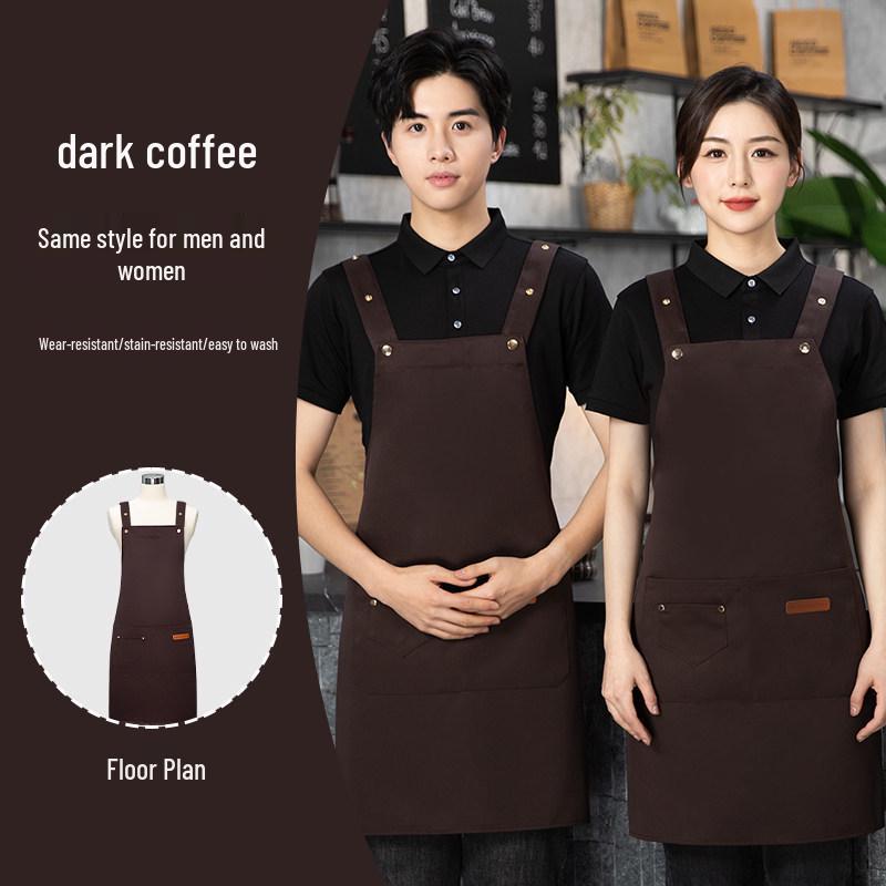Custom Logo Waterproof Waist Apron for Milk Tea Shops, Catering, and Home Use