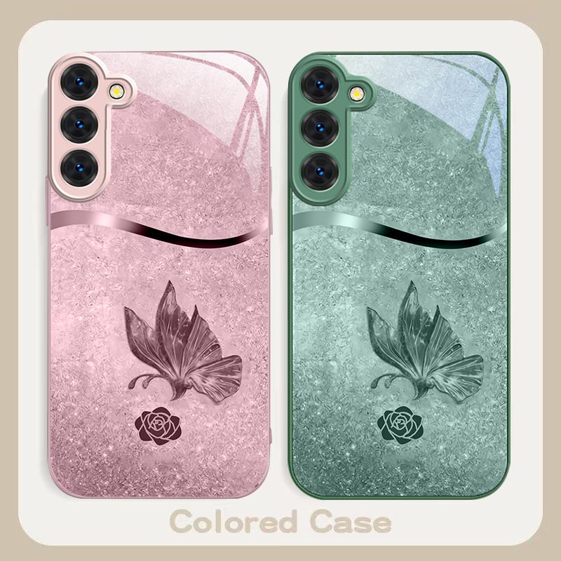 Full of Eastern Elegance For Samsung S26 S22 S8 S9 S10 S20 Ultra S21 Pro S22 Plus S23 FE S24Ultra S25 Edge S24+ Glass Phone Case