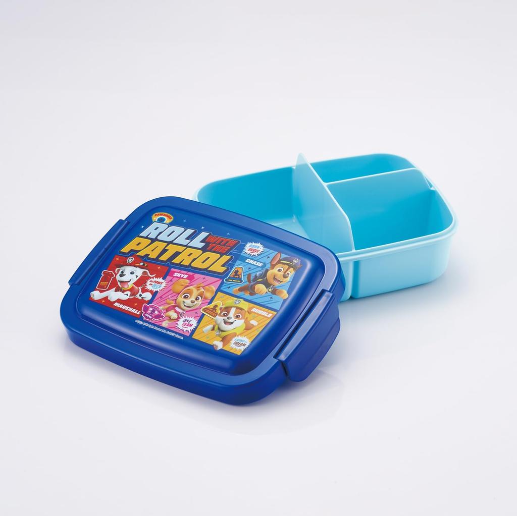 Skater Bento Box with Integrated Paw Patrol for Made In P8467143 Kids' Dome-Shaped Divider, 840ml, Design, Boys, Japan,