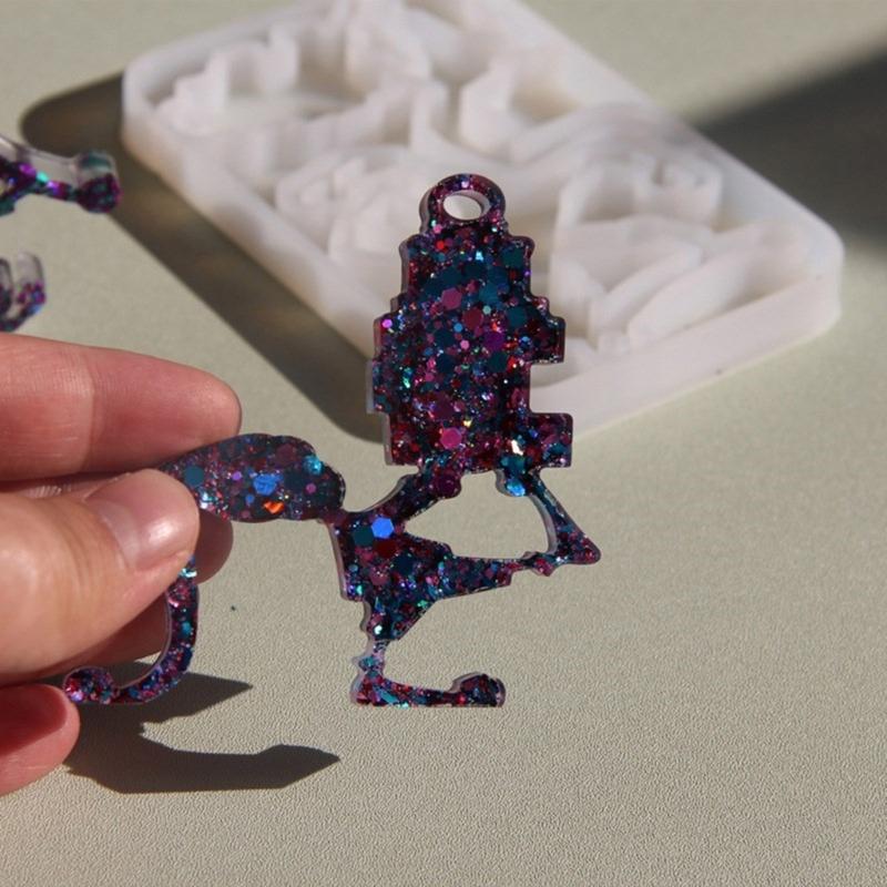 Silicone Elf Pendant Mold Easy Demolding Epoxy Mould For Handmade Jewelry Keychains Christmas Tree Ornaments