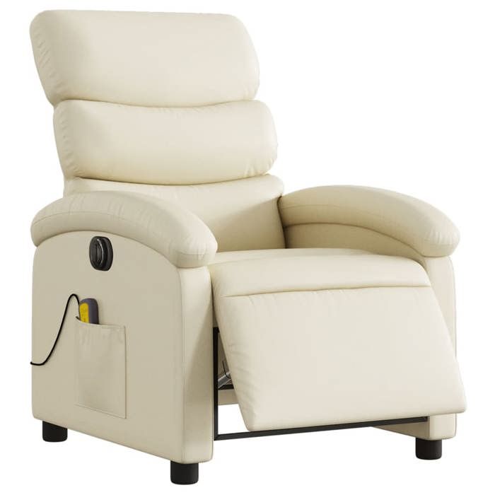 VidaXL Fauteuil de Massage Inclinable Électrique, Chaise de Relaxation avec Dossier et Repose-pied Réglables, Siège de 3204034