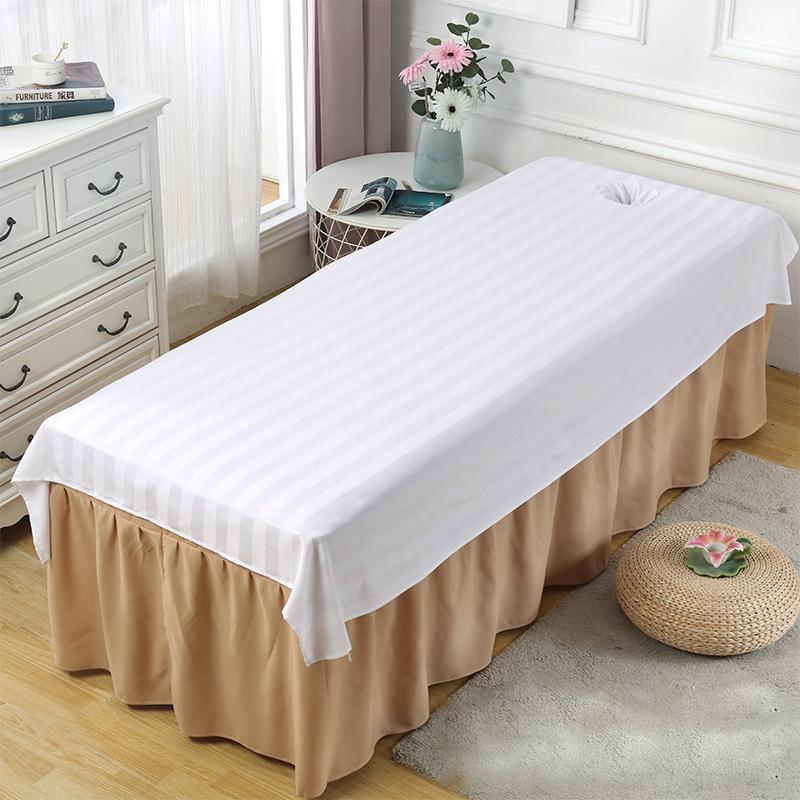 Anti Wrinkle Beauty Massage Bed Sheets Spa Salon Couch Bed Sheet With Face Hole Reusable Breathable Solid Color Bedspread