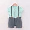 [Good] Mall Brand Discount New Style Baby and Toddler Comfortable Pure Cotton Breathable Patchwork Short-Sleeve Romper 1X010