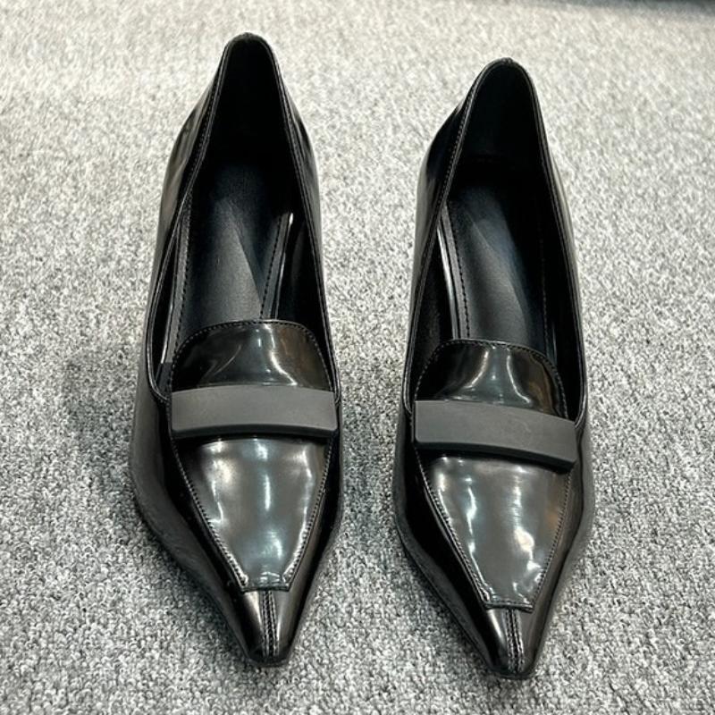 Fashion Sexy Pointed Toe Patent Leather High Heels Women Fashion Sewing Thin Heel Designer Shoes Elegant Comfort Commuting Office Shoes