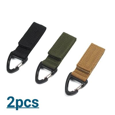 2PCS Tactical Hanging BuckleNylon Webbing Belt Triangle Backpack Buckle Hook Outdoor Activity Carabiner Latest