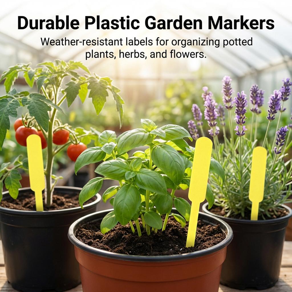100Pcs Thick PP Plastic Plant Labels For Succulents Waterproof Sunproof Garden Markers