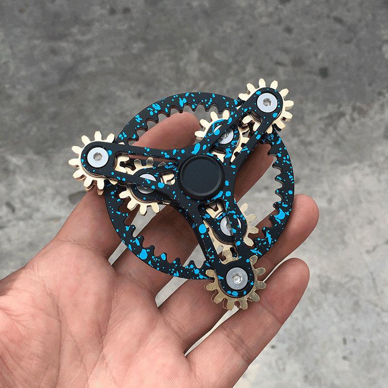 Multi Gear Rotating Fidget Spinner Boy Gift Nine Tooth Linkage Finger Tip Gyroscope Anti-Anxiety Toy For Kids Adults Gift