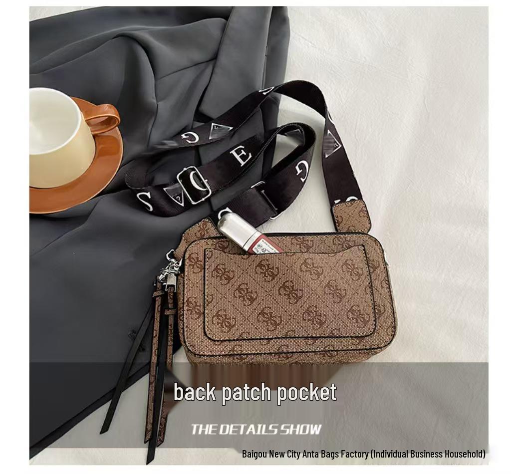 Women's Crossbody Camera Bag with Wide Shoulder Strap - Fashionable 2025 Letter Design