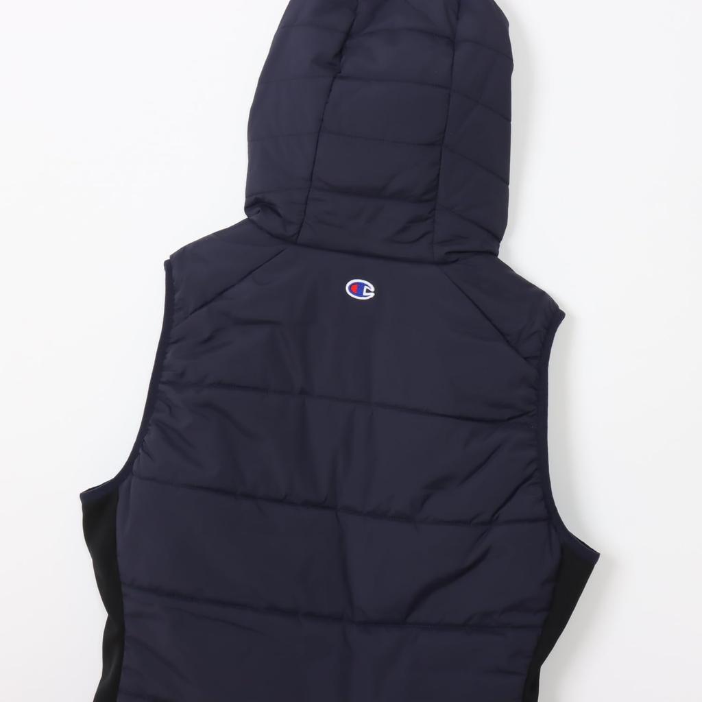 Outerwear Stretch Thermal Windproof Water Repellent Script Logo Zip Vest Golf Navy [Champion] Women's CW-AG606