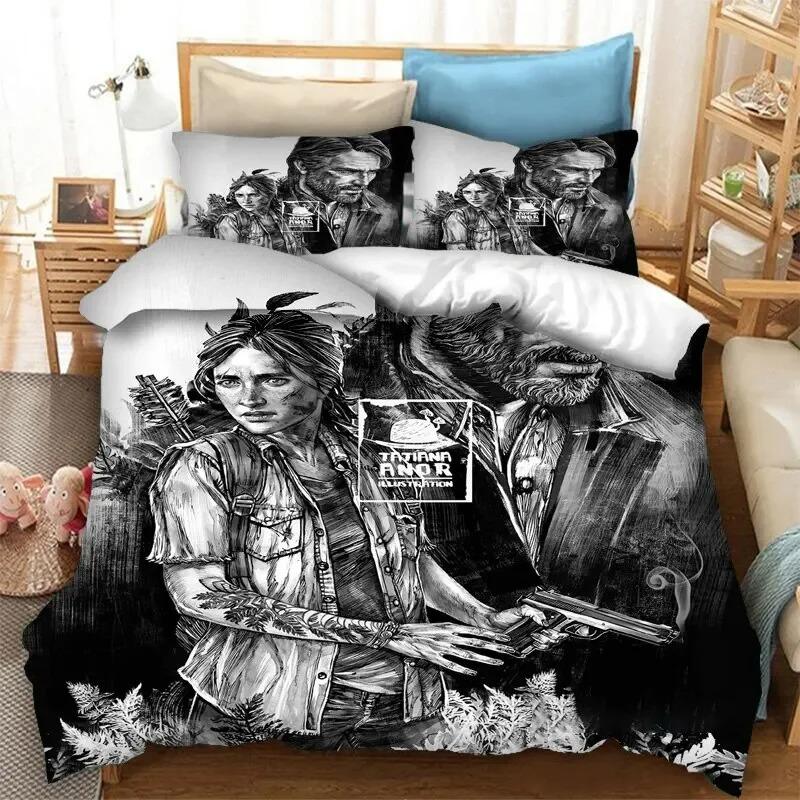 Game The Last of Us Part Beddengoedset Dekbedovertrek Slaapkamer Dekbedovertrekken Eenpersoons Tweepersoons Kingsize Dekbedovertrek Hometextiel 2/3 STUKS 140X200cm-2pcs
