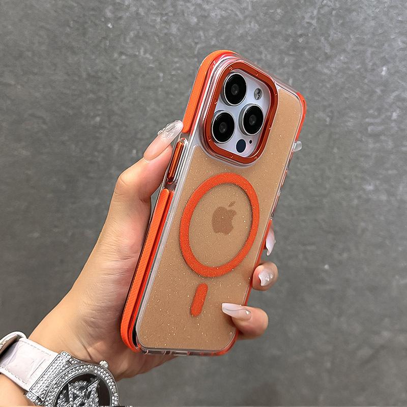 

Креативный блестящий кронштейн подходит для iPhone15Pro Apple 16, чехол для мобильного телефона 14ProMax New Magnetic Suction 13. iPhone 11