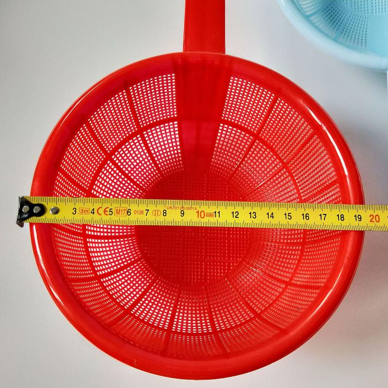 1/2Pcs Household Kitchen Plastic Vegetable Net Strainer Red Circular Rice and Fruit Wash Drainage Storage Basket With handle