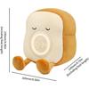 Children's Cute Digital Alarm Clock with Night Light Plush Toast Light Without Ticking for Children's Room,Bedroom, Snooze Function, USB Rechargeable