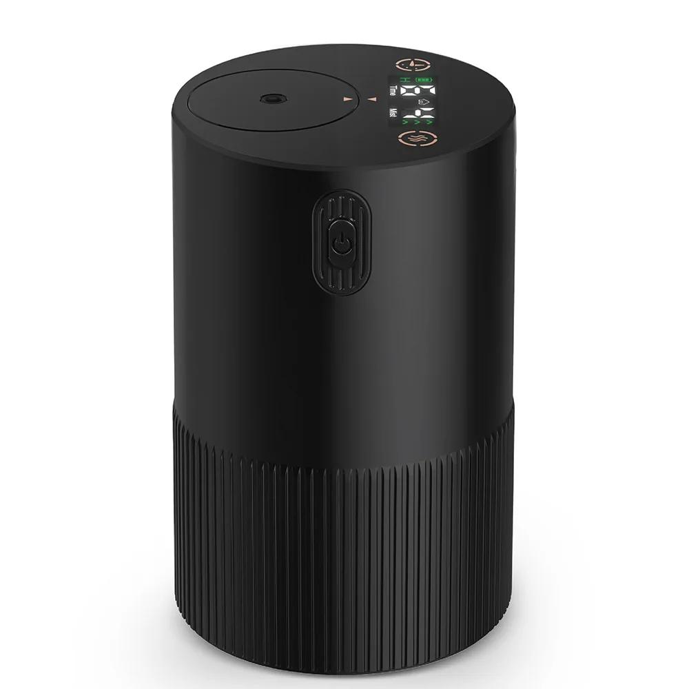 

Портативный беспроводной диффузор для эфирных масел, работающий от батареек, подходит для автомобиля, офиса, дома, перезаряжаемый через USB, долговечный диффузор ароматов чёрный