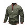 Herren Freizeit Stehkragen Doppelstreifen Jacke Mantel