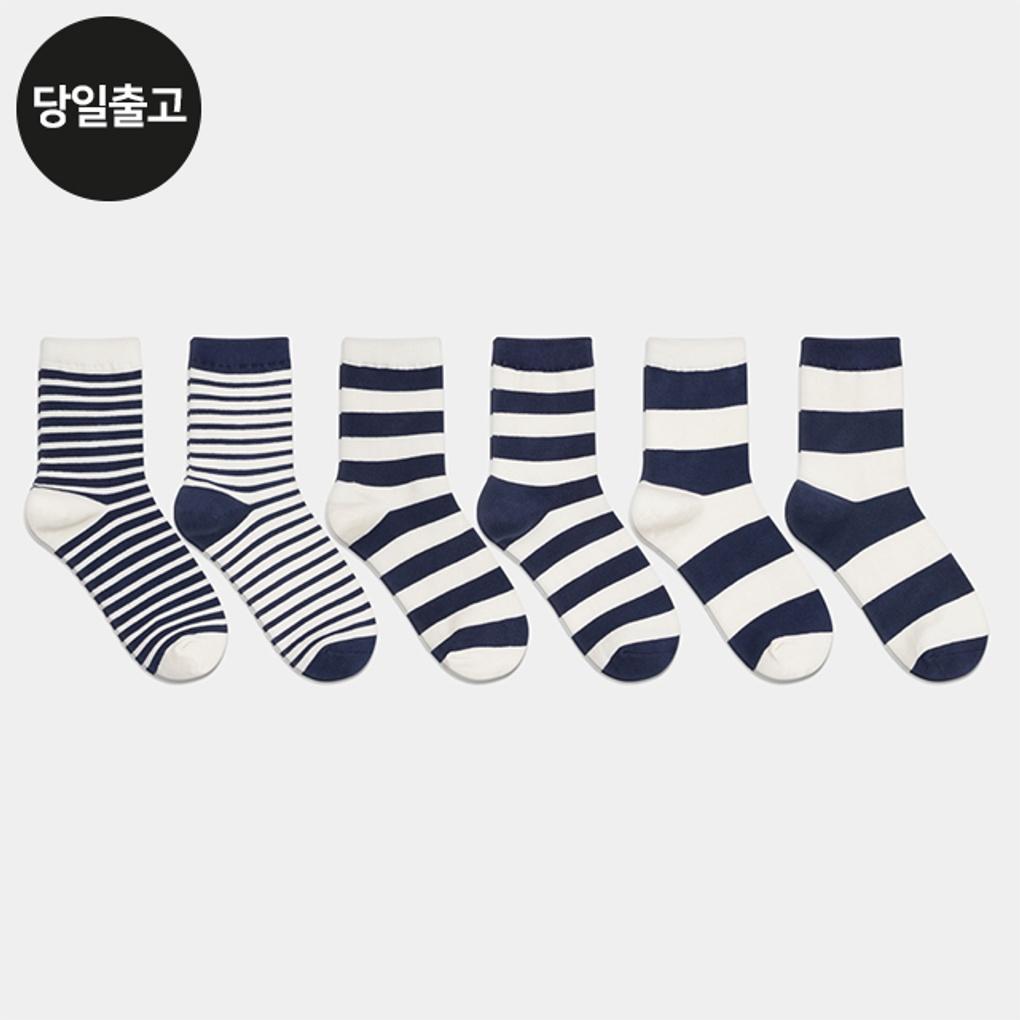 

PG Women s/Student Navy Ringle Mid-Calf Socks (5 Pairs) Set - Daily Student Women s Fashion