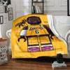 1 Stück Lakers LeBron Flanelldecke, Weich Hautfreundlich mit Digitaldruck, Verschiedene Größen erhältlich für Familie, Freunde, Geburtstag