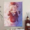 Sexy Klee Genshin Impact Tapestry Bedroom Living Bar Garden Outdoor Microfiber Festival Decoration Background Art Banner