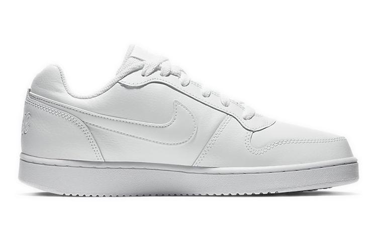 Nike EBERNON Low Genuine Leather Comfortable Coverage Slip Resistant Low Top Skateboard Shoes Women's Pure White AQ1779-100