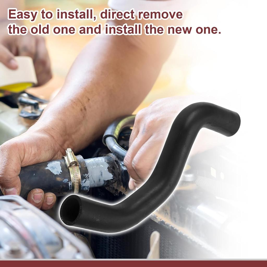 1 Pcs Radiator Coolant Hose for Toyota Tacoma 3.4L 1995-2004 for Toyota 4Runner 3.4L 1996-2002 Upper Heater Hose No.1657107030 Black Rubber