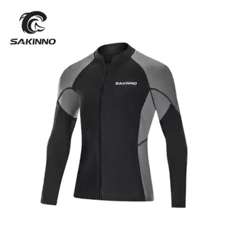SAKINNO Men s 2mm Neoprene Long Sleeve Wetsuit Top M