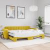 VidaXL Daybed with Trundle Bed and Mattress Yellow 80x200 Cm Velvet 3196951