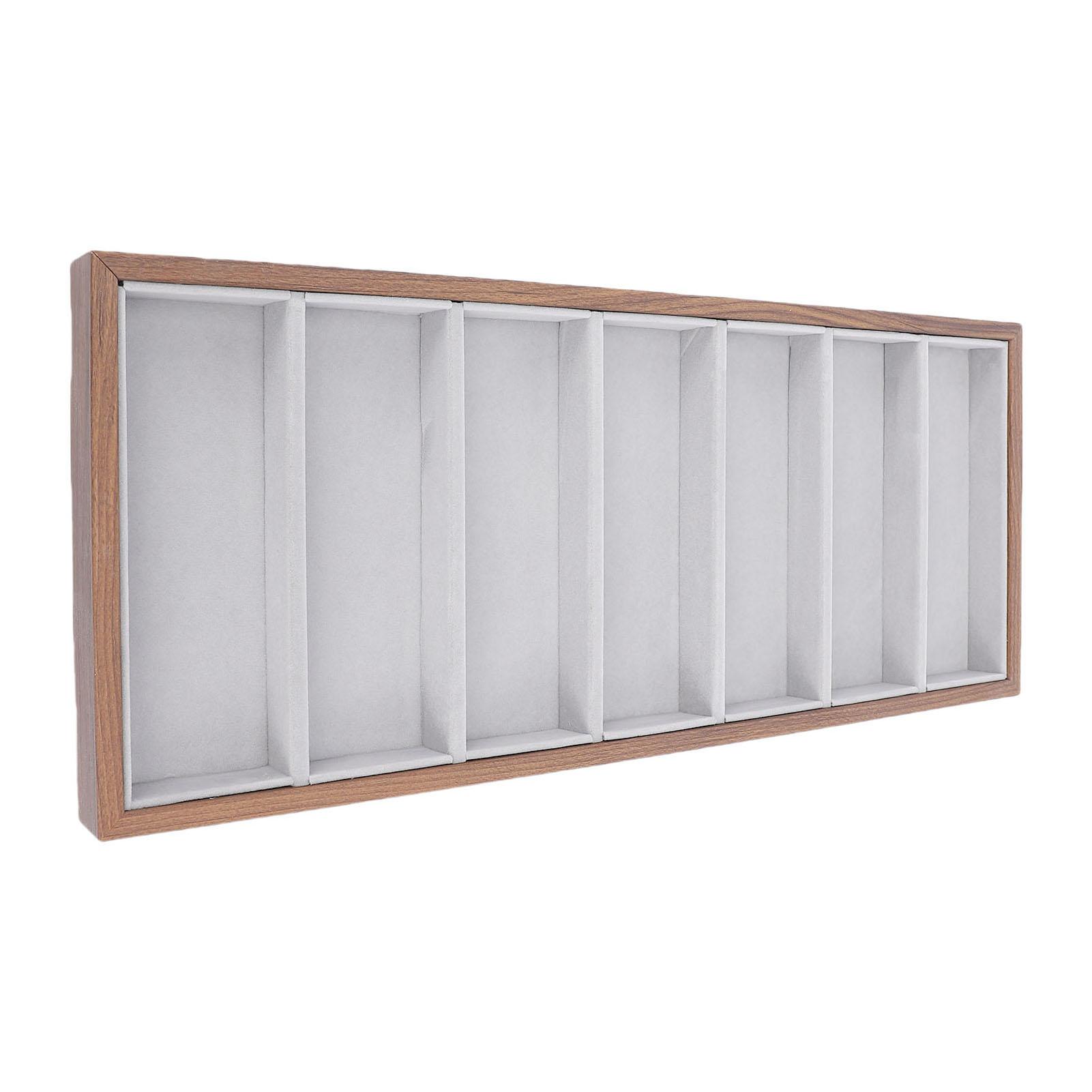

Sunglass Tray 7 Grid Glasses Jewelry Tray Display Case Multipurpose for Ties Socks Watches