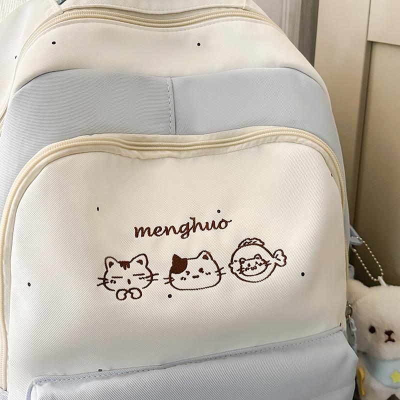 Student Schoolbag Women's Plaid Backpack College Style Backpack